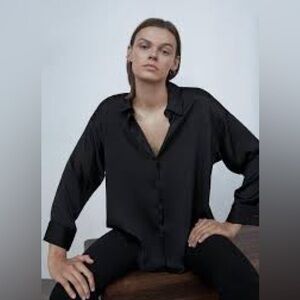 Zara Satin Effect Shirt